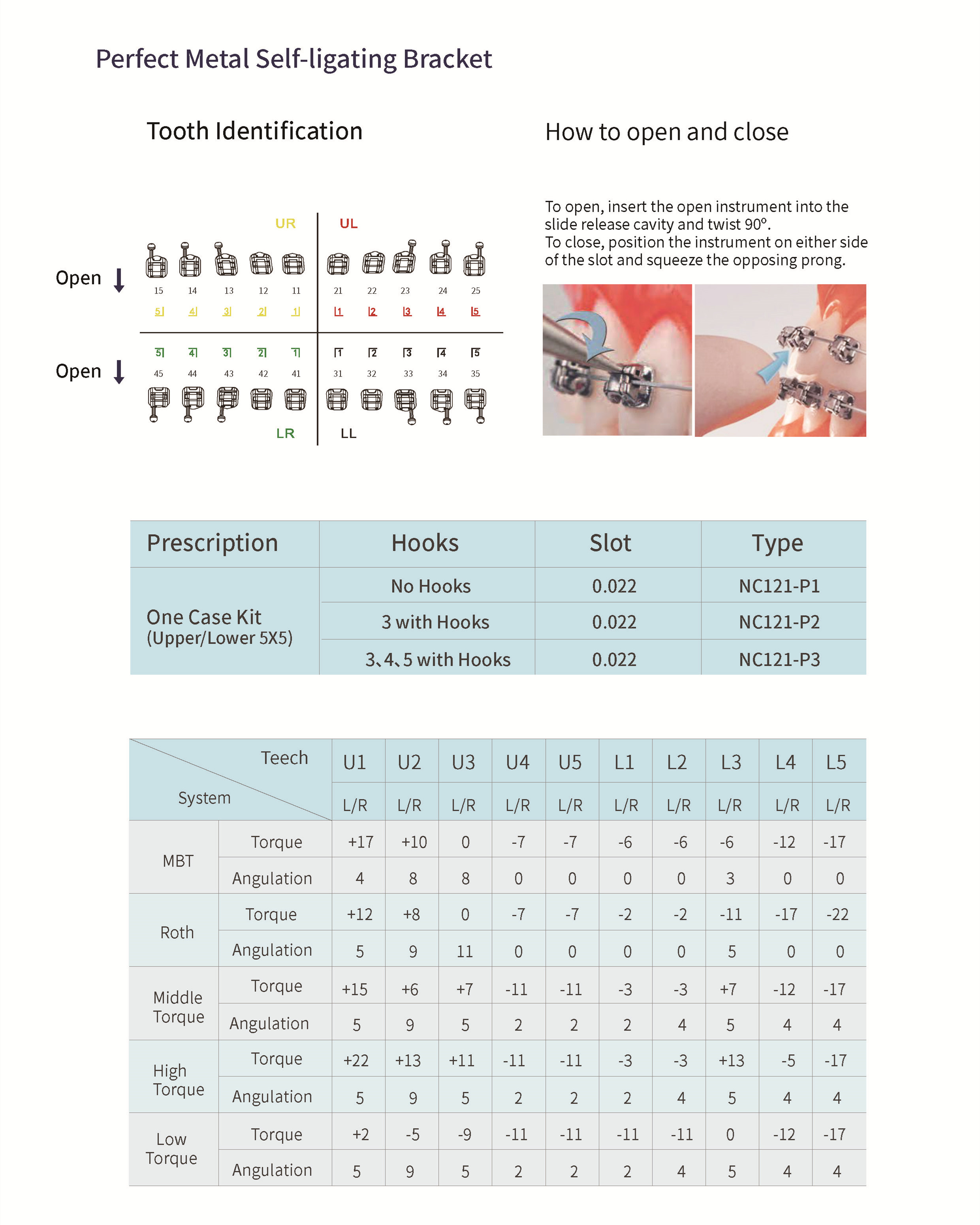 perfect metal self-ligating brackets nice braces Damon Q